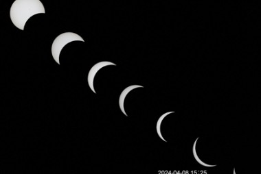 solar eclipse on black background
